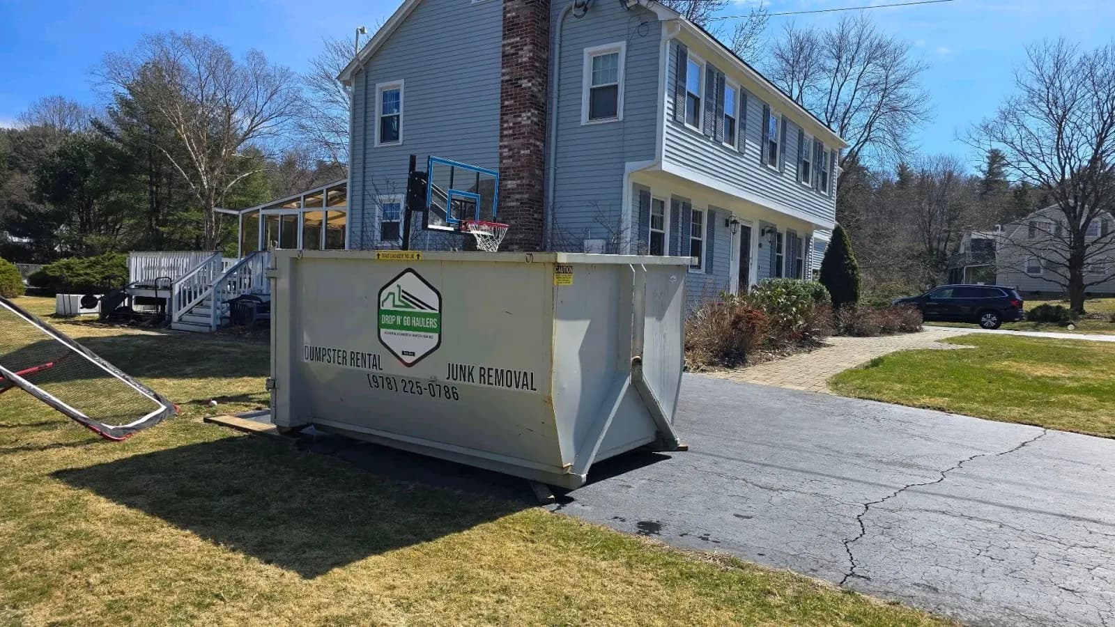 Junk removal crew on site